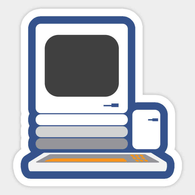 Simplistic Macintosh 128K Sticker by LegalEagleFeathers